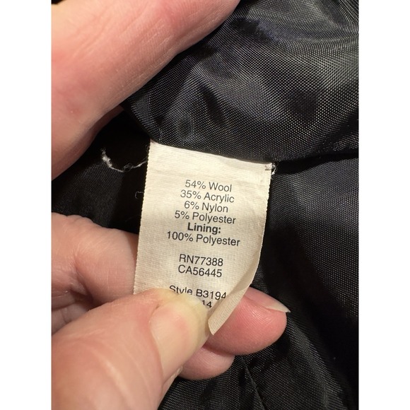 J Crew Tweed Coat Women Size 0 Black White Long Wool Blend Walker Pea - Picture 7 of 13